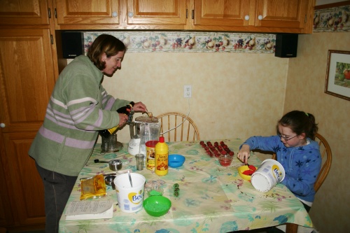 Ann and Emily making Xmas cookies